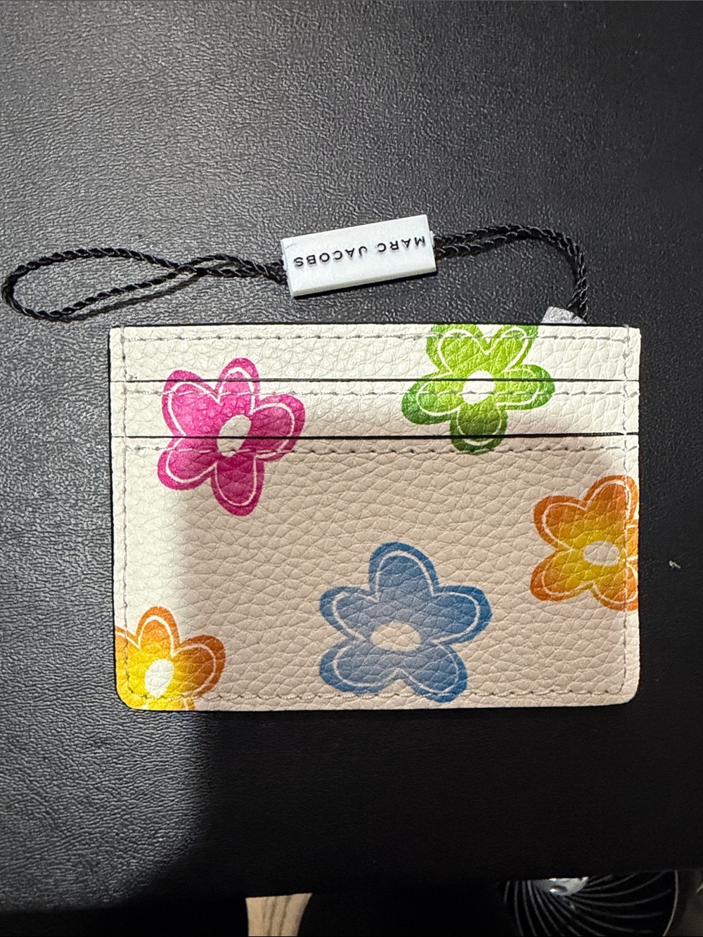 Marc Jacobs White/Multi Floral Leather Card Holder w/Slots. ADORABLE! NWT! - Picture 2 of 5